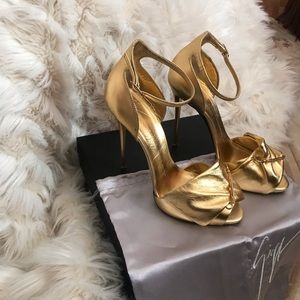 Giuseppe Zanotti Gold Metallic High Heel Sandal